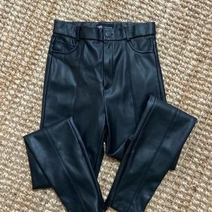 Zara faux leather pants